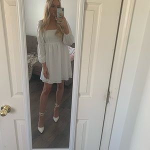 White babydoll mini dress